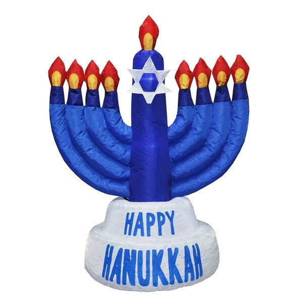 Shop 3.5&#39; Inflatable Blue Menorah Hanukkah Outdoor Decoration - Free Shipping Today - Overstock ...