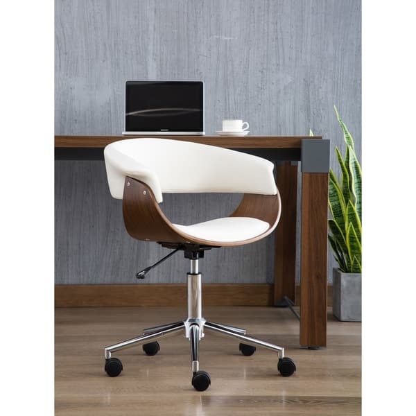 Shop Porthos Home Isla Adjustable Swivel Office Chair Suede