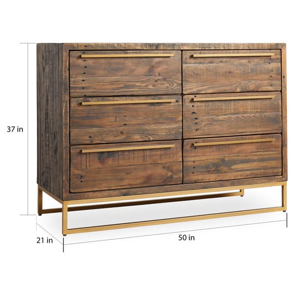 Shop Carbon Loft Monterey Pine Finish 6 Drawer Dresser Overstock