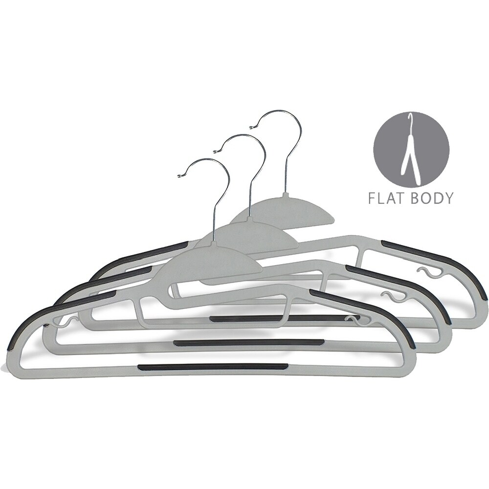 Yaheetech Non Slip Velvet Hangers - 100 Pack Clothes Hanger Hook swivel 360  - Black