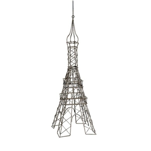 18" Metallic Champagne Parisian Eiffel Tower Table Top Decoration