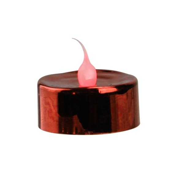 3 LED Lighted Battery Operated Flicker Flame Red Christmas Tea Light Candles