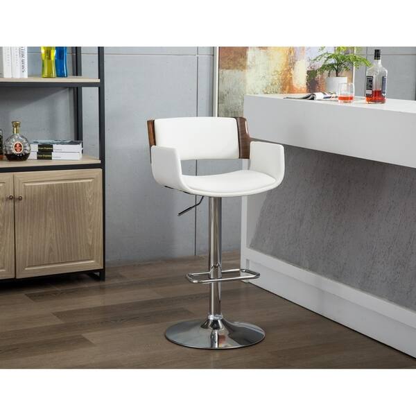 Shop Porthos Home Alber Adjustable Bar Stool 360 Swivel Pu