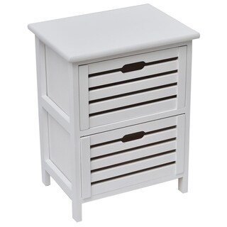 Evidecosmall Side Table Nightstand End Table With Handles 2 Drawers White Dailymail