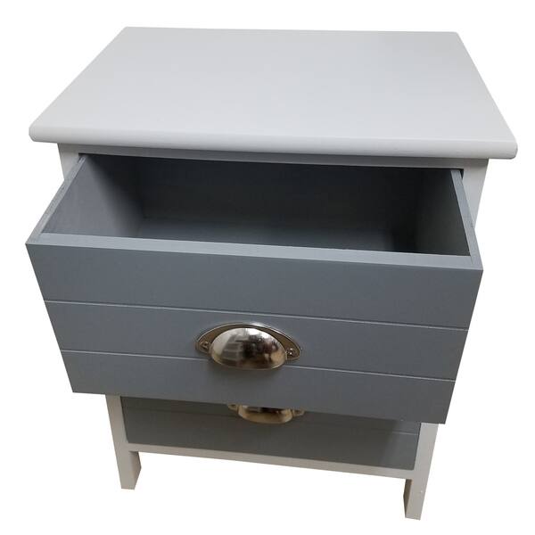 Shop Small Side Table Nightstand End Table With Handles 2 Drawers Overstock 24103971