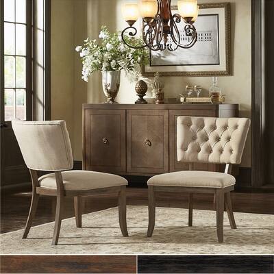 Rowland Beige Linen Tufted Dining Chairs (Set of 2) by iNSPIRE Q Artisan