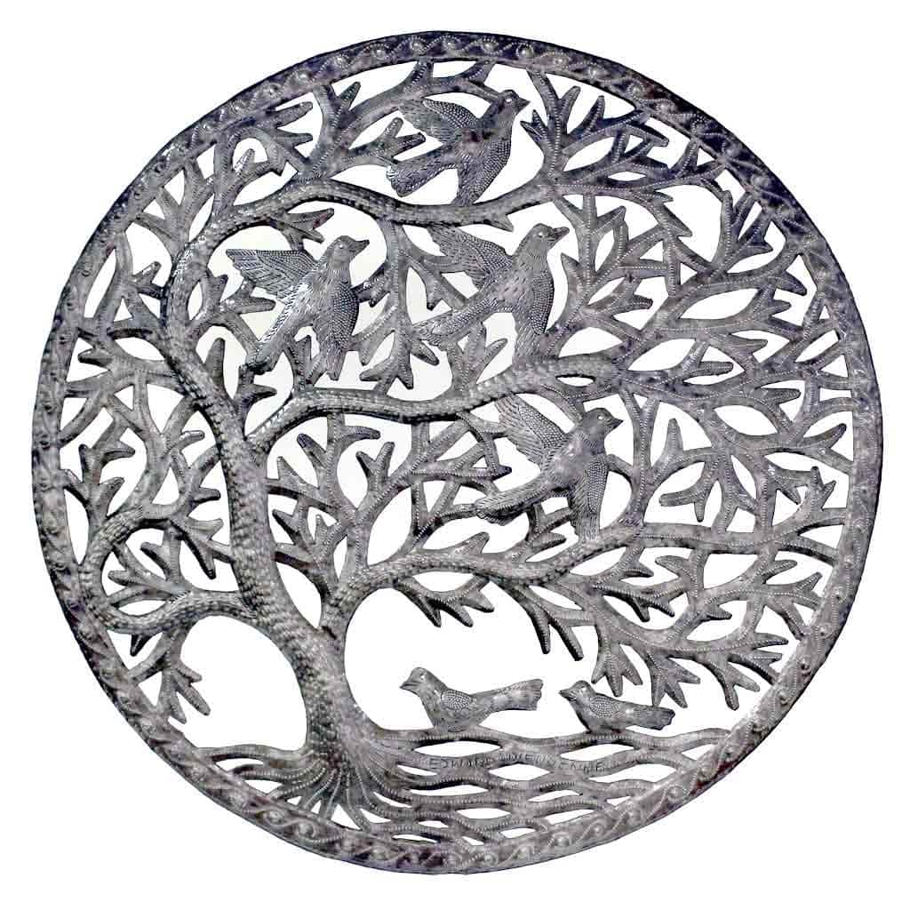 Handmade Stormy Tree of Life Wall Art (Haiti)