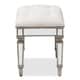 preview thumbnail 4 of 6, Glamour Style Off-White Fabric Ottoman by Baxton Studio