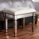 preview thumbnail 7 of 6, Glamour Style Off-White Fabric Ottoman by Baxton Studio