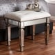 preview thumbnail 1 of 6, Glamour Style Off-White Fabric Ottoman by Baxton Studio