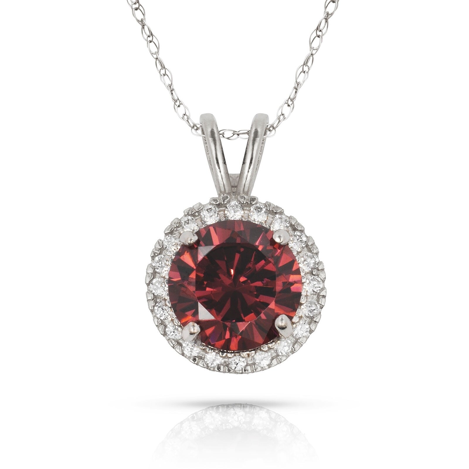 14k Yellow Gold Simulated Birthstone and Cubic Zirconia 7 Millimeters Heart Halo Pendant Necklace 14k Yellow Gold Simulated Birthstone and Cubic Zirconia 7 Millimeters Heart Halo Pendant Necklace