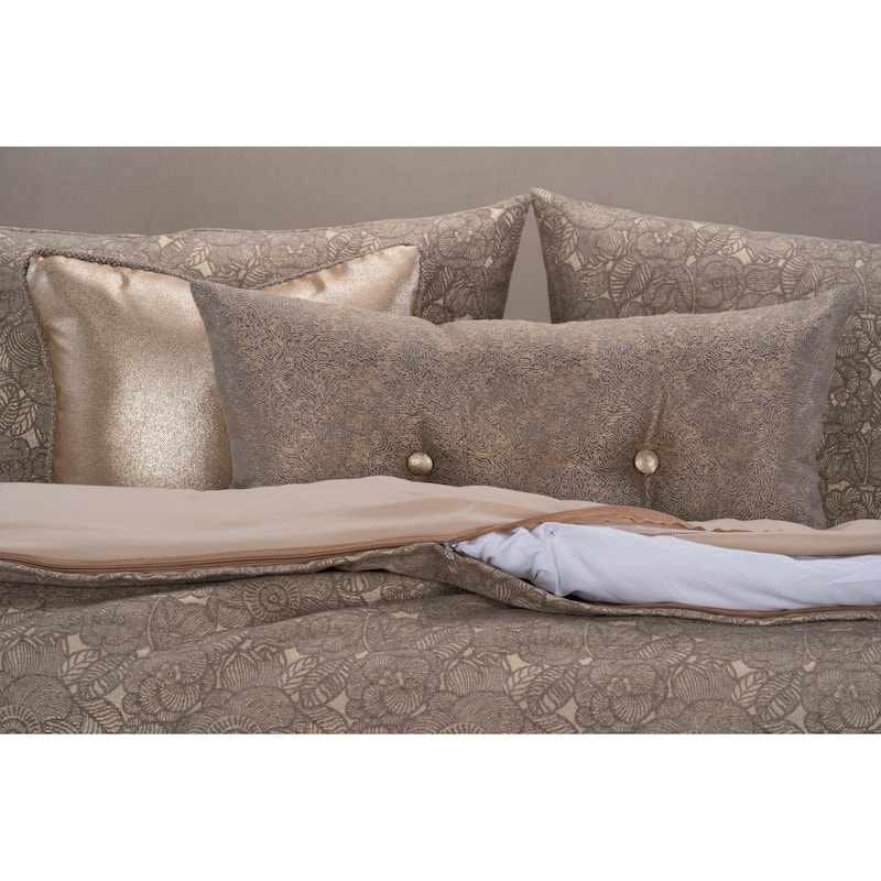 F Scott Fitzgerald Garden Party Bronze Luxury Duvet Cover and Insert Set