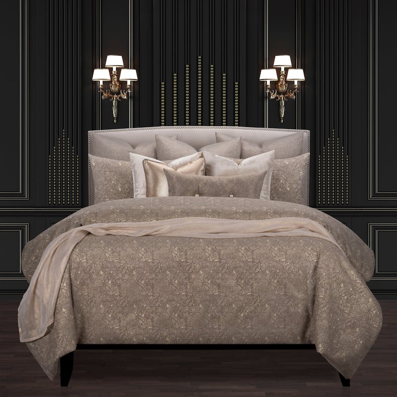 F Scott Fitzgerald Garden Party Bronze Luxury Duvet Cover and Insert Set