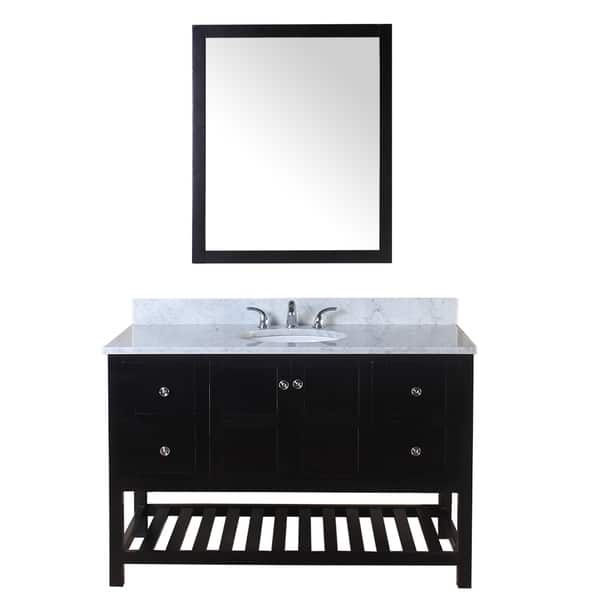 Home Elements Palmdale Espresso Wood 49inch Bathroom Vanity with