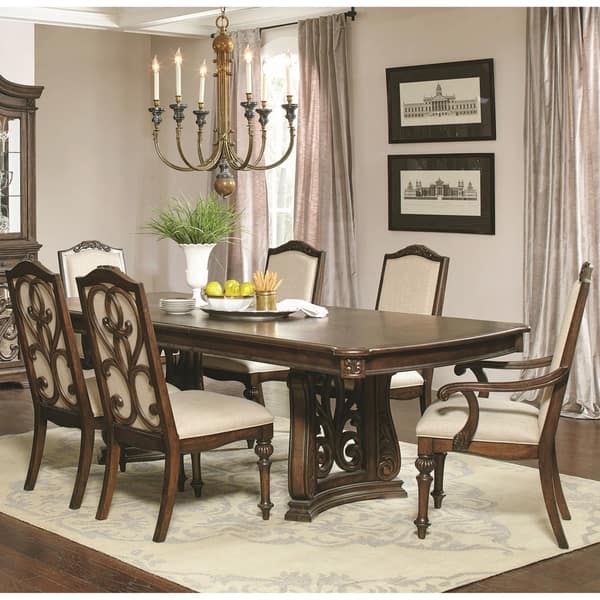 La Bauhinia French Antique Carved Wood Design Dining Table