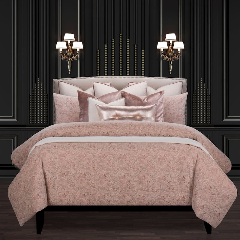 F Scott Fitzgerald Garden Party Rose Luxury Duvet Cover and Insert Set