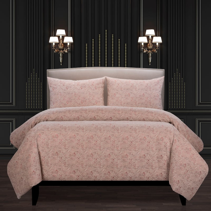F Scott Fitzgerald Garden Party Rose Luxury Duvet Cover and Insert Set