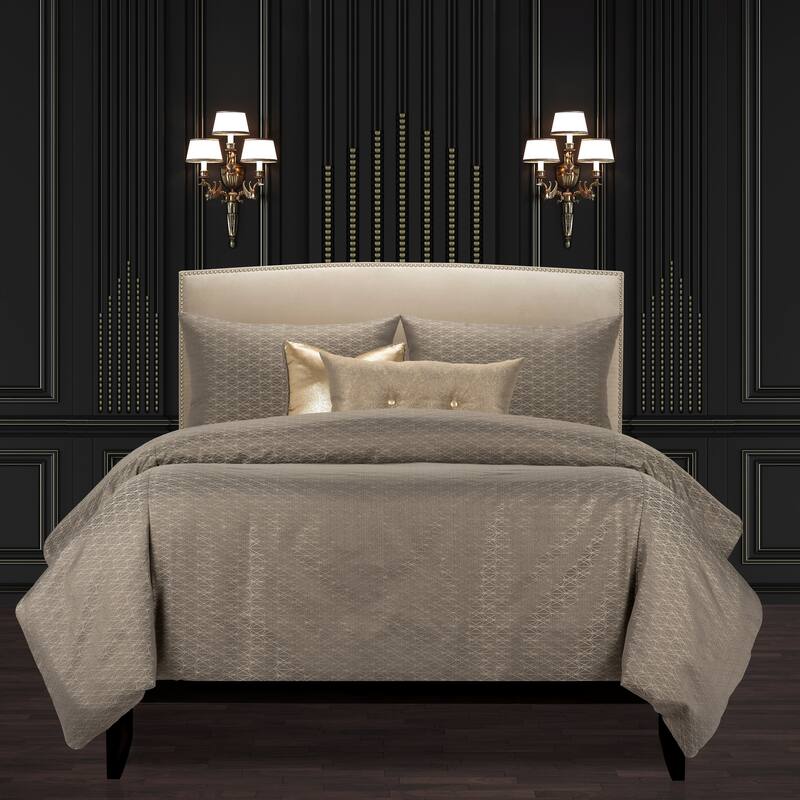 F Scott Fitzgerald Star Attraction Nickel Luxury Duvet Cover and Insert Set