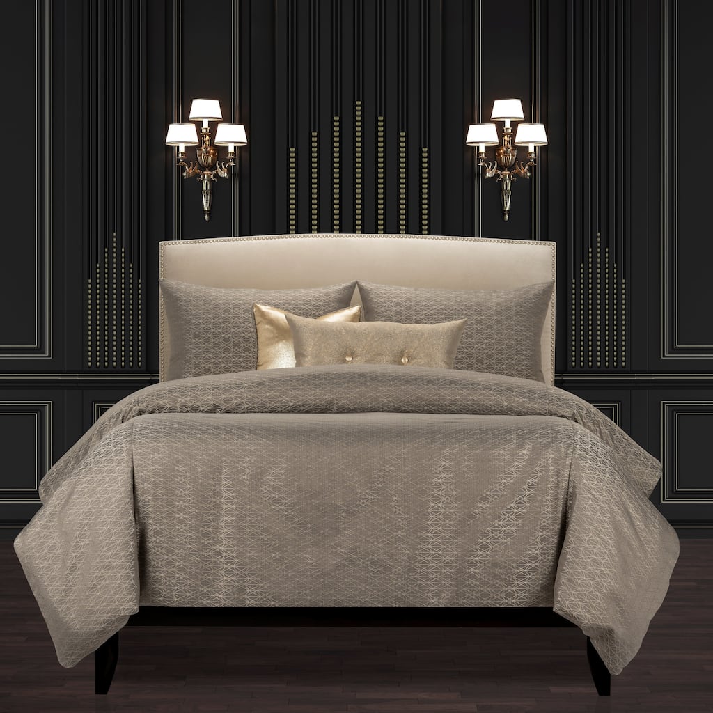 F Scott Fitzgerald Star Attraction Nickel Luxury Duvet Cover and Insert Set