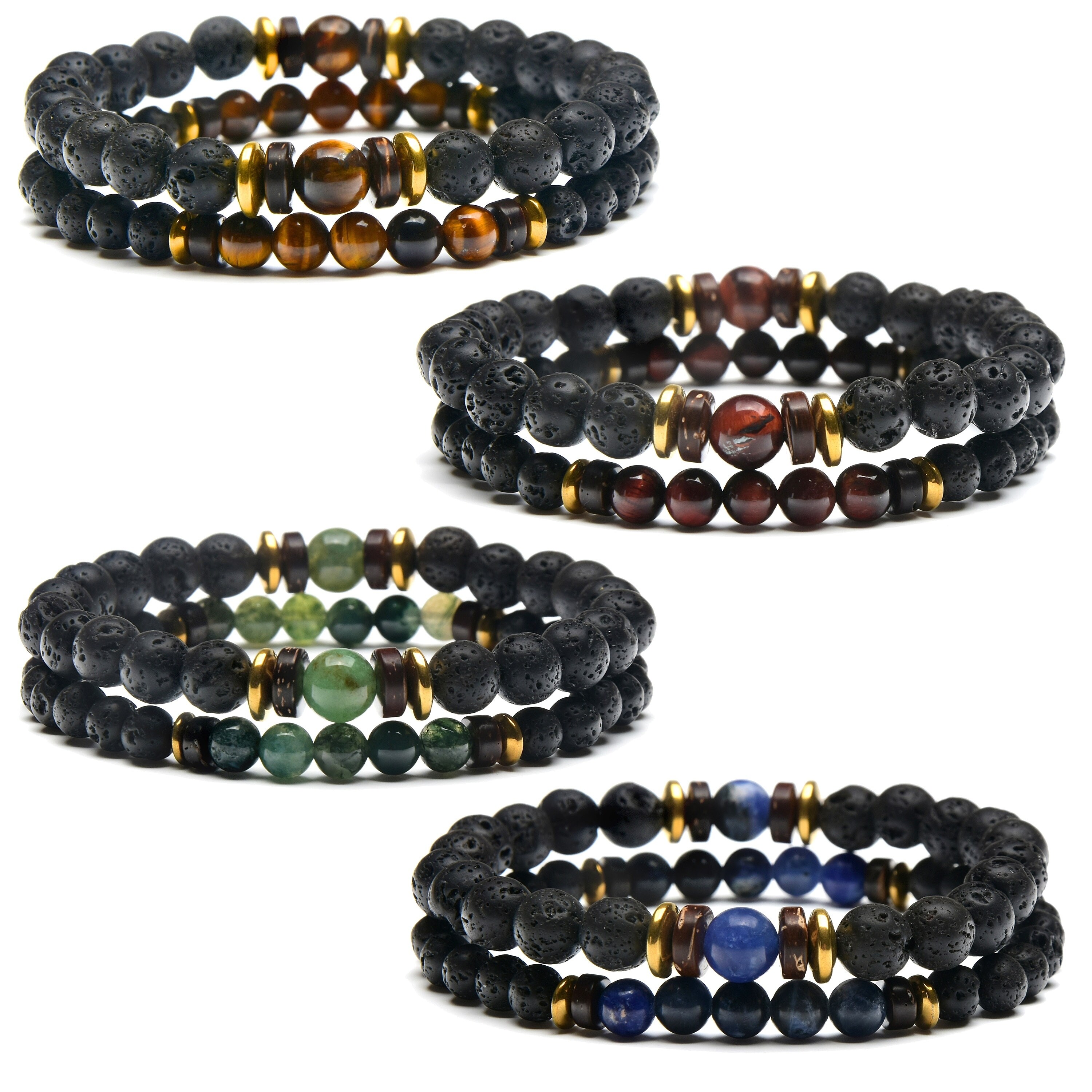 beaded stretch bracelet set