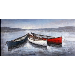 ArtMaison Canada 'Three Boats' Canvas Print Wall Art - Bed Bath ...