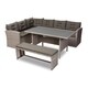 preview thumbnail 2 of 1, Contemporary 3-Piece Outdoor Patio Corner Sofa Set by Baxton Studio