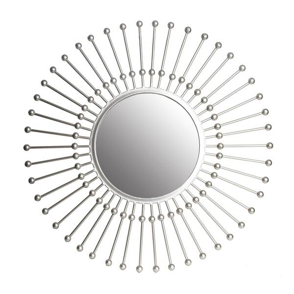 Shop Patton Wall Decor Silver Round Beaded Sunburst Wall Accent