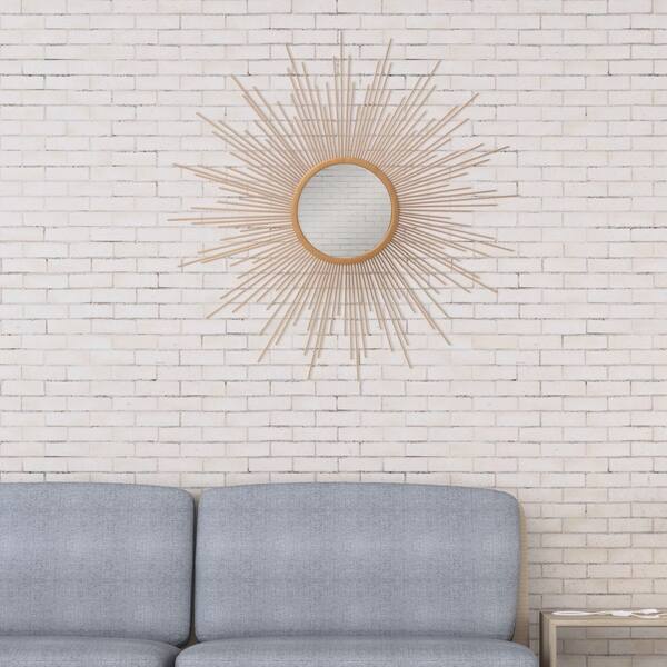 Shop Patton Wall Decor Gold Spoked Sunburst Wall Accent Mirror