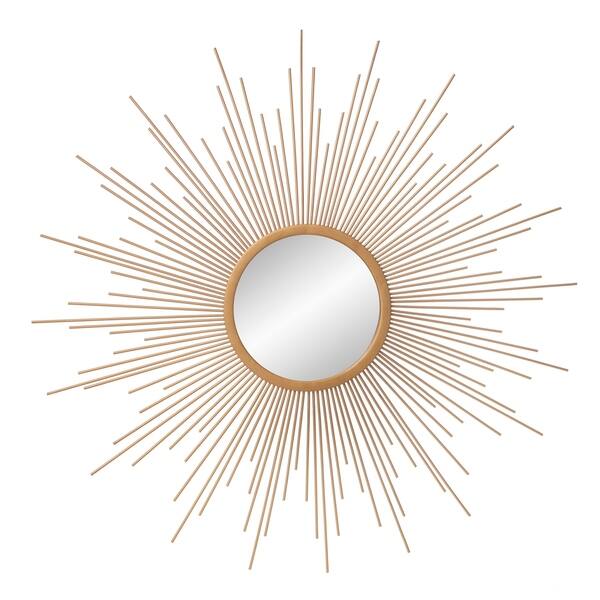 Shop Patton Wall Decor Gold Spoked Sunburst Wall Accent Mirror