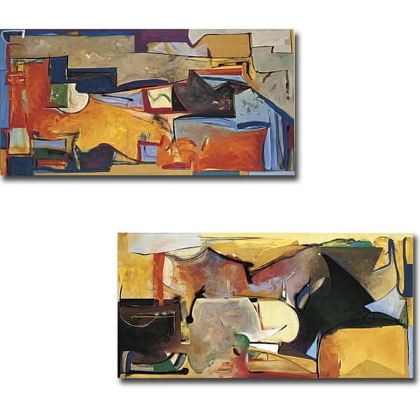 Animated Launch and Longline One by Daniel Phill 2-piece Gallery Wrapped Canvas Giclee Art Set (Ready to Hang). Opens flyout.