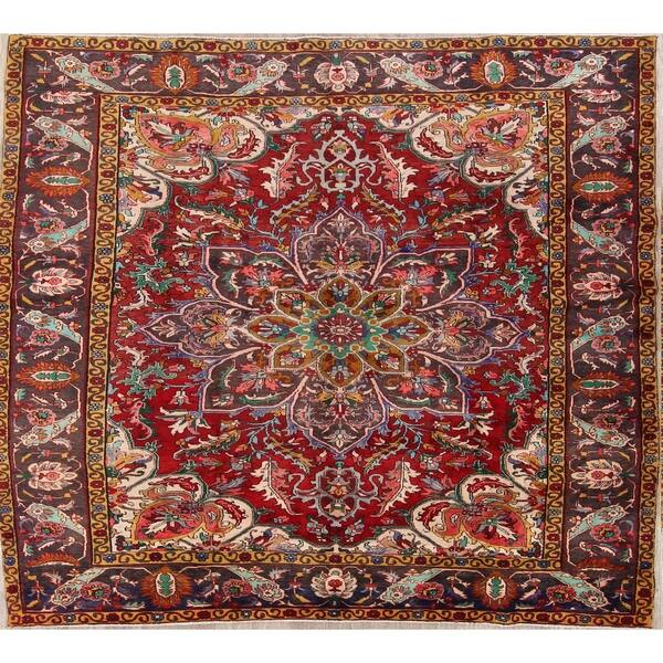 Shop Vintage Hand Knotted Woolen Oriental Heriz Persian Carpet Area Rug 11 8 X 8 3 On Sale Overstock 24112928