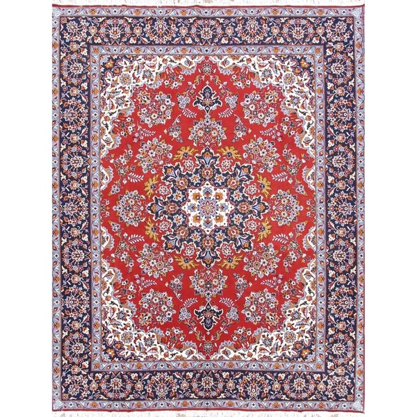 Soft Plush Floral Acrylic Hamedan Persian Living Room Carpet Area Rug - 12'4" x 9'7"