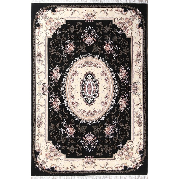 Copper Grove Zodeia Acrylic/Wool Soft Plush Floral Persian Carpet Area Rug - 9'9" x 6'8"