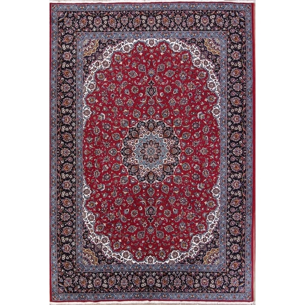 Gracewood Hollow Aslanian Wool Blend Floral Persian Persian Rug - 13'3" x 9'7"