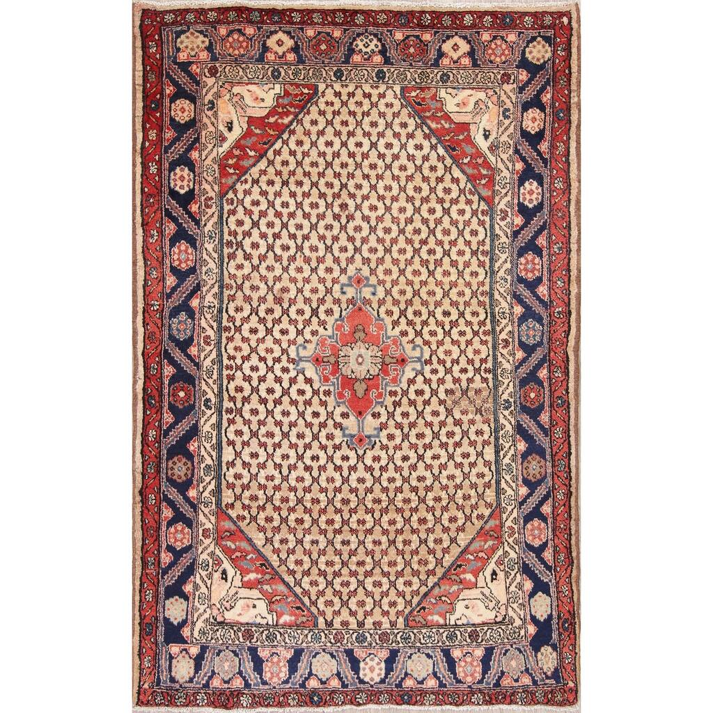 Handmade Wool Oriental Koliaei Persian Carpet Area Rug - 6'6" x 4'3"