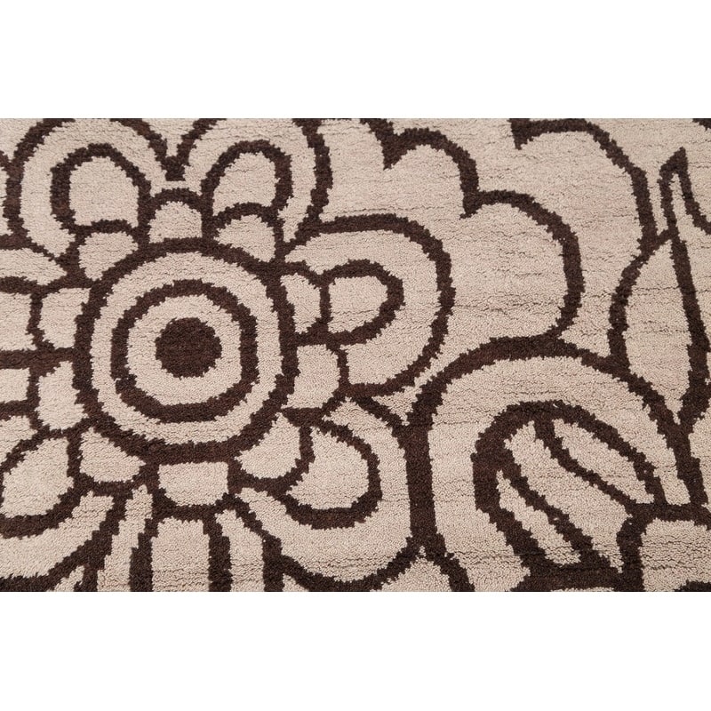 Handmade Wool Transitional Floral Modern Oushak Indian Oriental Area - 7'10" x 5'0"
