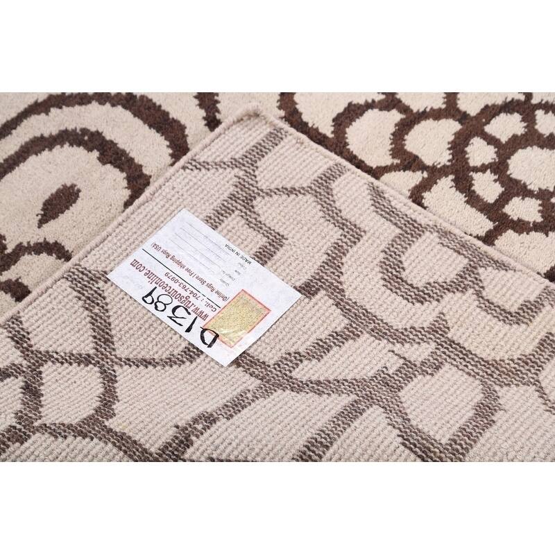 Handmade Wool Transitional Floral Modern Oushak Indian Oriental Area - 7'10" x 5'0"