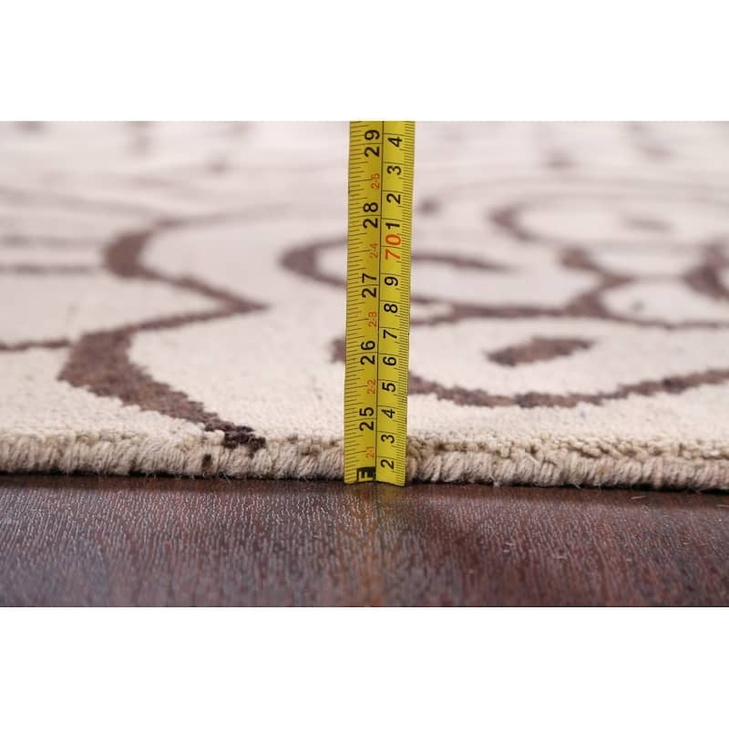 Handmade Wool Transitional Floral Modern Oushak Indian Oriental Area - 7'10" x 5'0"