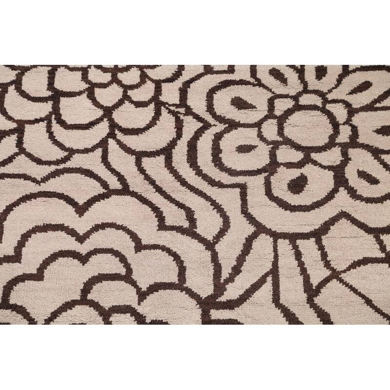Handmade Wool Transitional Floral Modern Oushak Indian Oriental Area - 7'10" x 5'0"