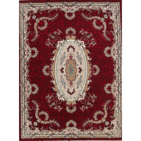 Copper Grove Mariager Soft Pile Acrylic Medallion Tabriz Persian Style Area Rug - 12'10" x 9'8"