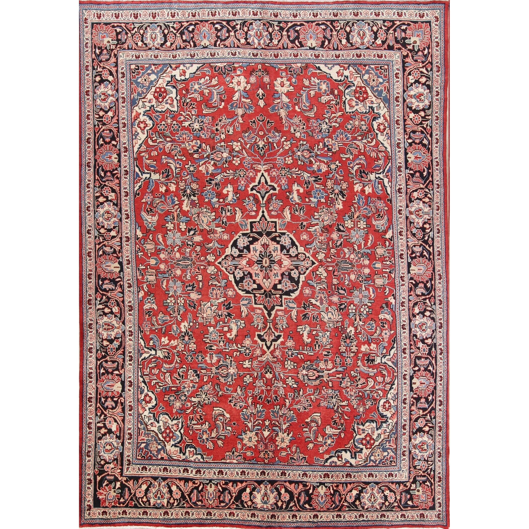 Shop Vintage Floral Sarouk Handmade Persian Large Area Rug For