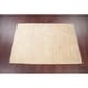 preview thumbnail 10 of 13, Hand Knotted Wool Solid Gabbeh-Shiraz Persian Modern Ivory Area Rug - 4'9" x 3'3"