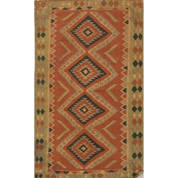 Hand Woven Geometric Flat Weave Kilim Shiraz Persian Hand Woven Geometric Flat Weave Kilim Shiraz Persian