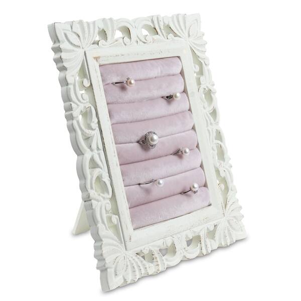 Antique Wooden Ring Slots Jewelry Stand 24114728 Antique Wooden Ring Slots Jewelry Stand