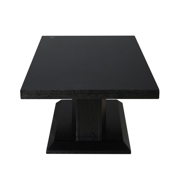 led coffee table black
