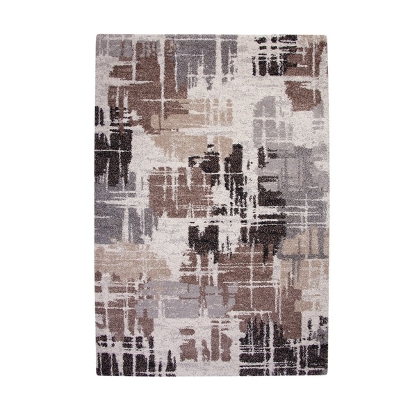 Contemporary Style Thick And Plush Area Rug With Fine lines, Multicolor - Multi - 5' x 8'