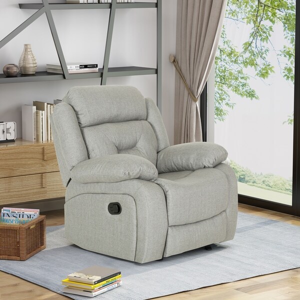 Horatius Traditional Overstuffed Glider Recliner with Fabric Upholstery by Christopher Knight Home