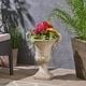 preview thumbnail 11 of 16, Delphine Roman Chalice Lightweight Concrete Planter by Christopher Knight Home