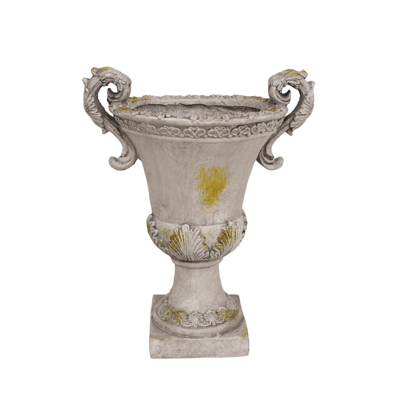 Delphine Roman Chalice Lightweight Concrete Planter by Christopher Knight Home - gray moss