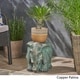 preview thumbnail 2 of 5, Godwin Light weight Concrete Elephant Garden Stool by Christopher Knight Home